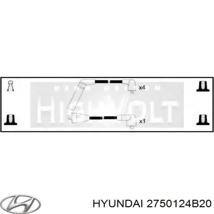 2750124B20 Hyundai/Kia juego de cables de encendido