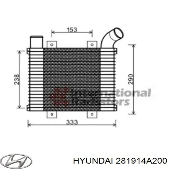 281914A200 Hyundai/Kia radiador de aire de admisión