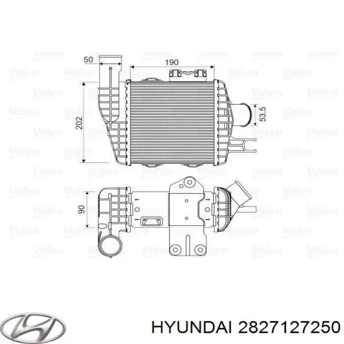 2827127250 Hyundai/Kia radiador de aire de admisión