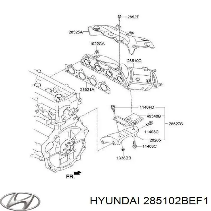  Catalizador para Hyundai I40 VF