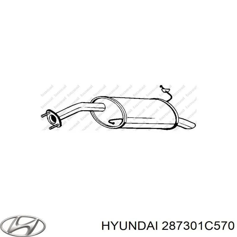  Silenciador posterior para Hyundai Getz 