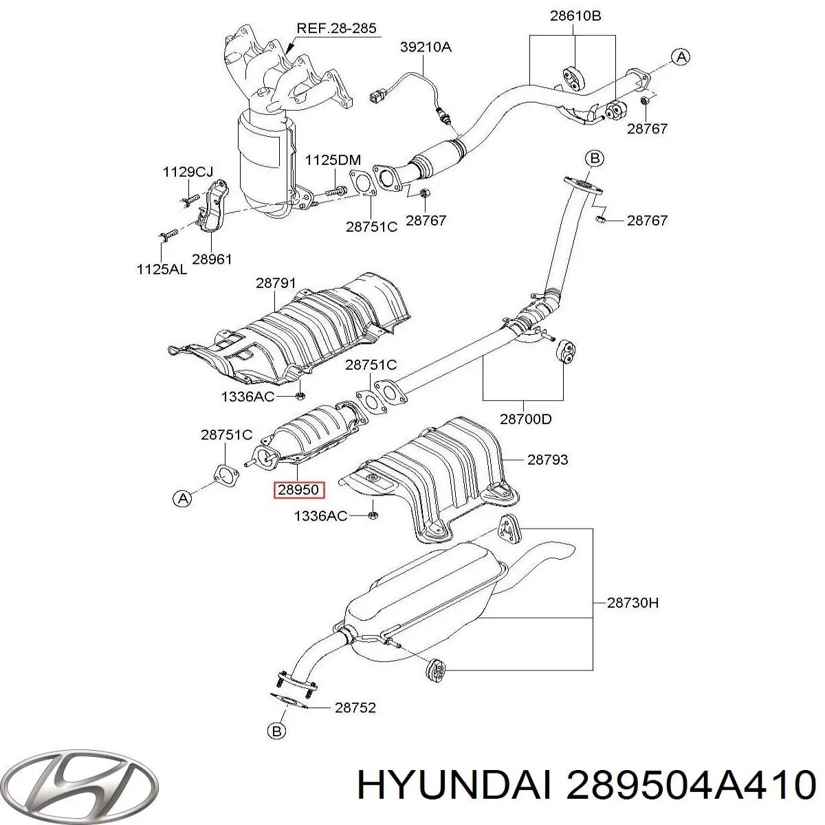 289504A410 Hyundai/Kia catalizador