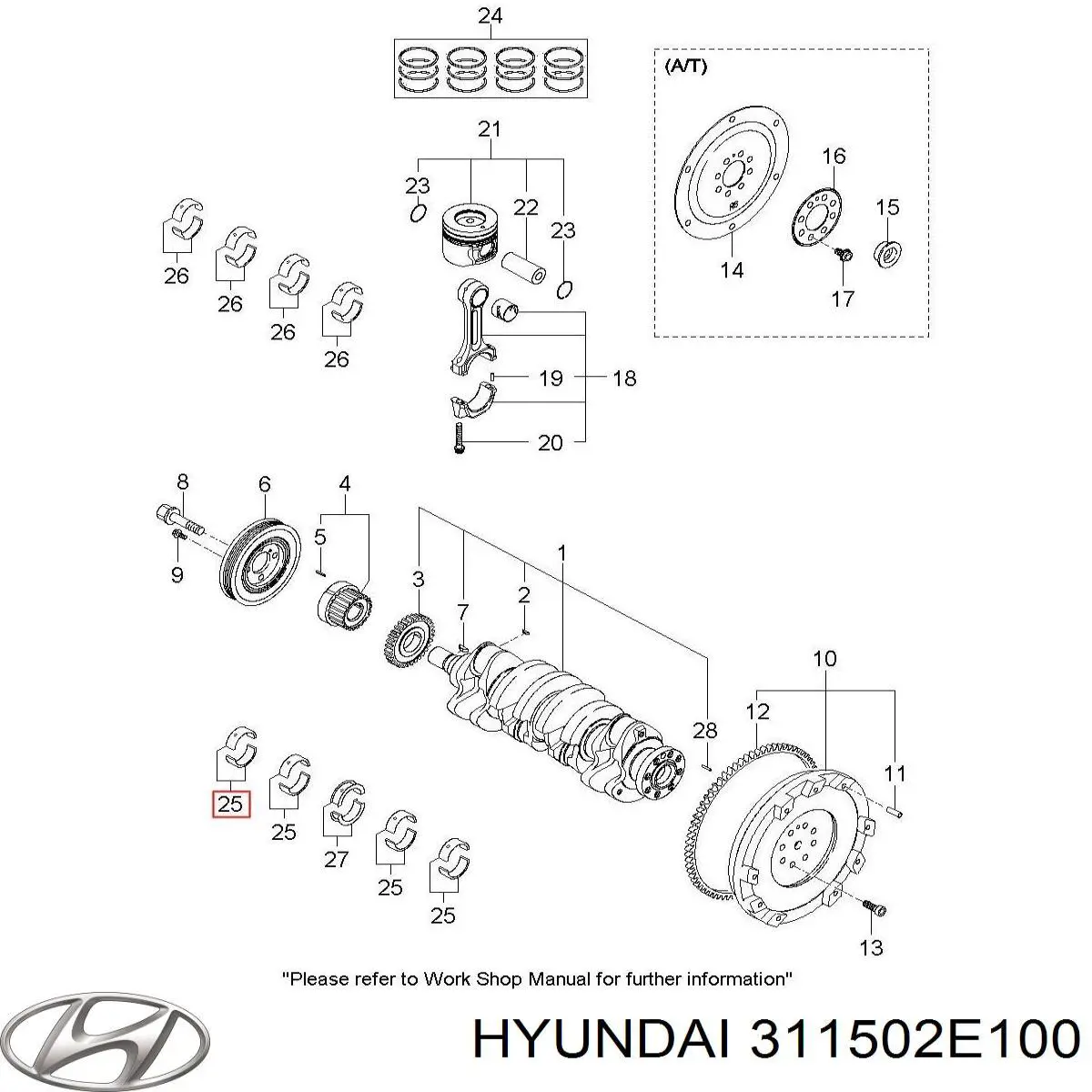 311502E000 Hyundai/Kia depósito de combustible