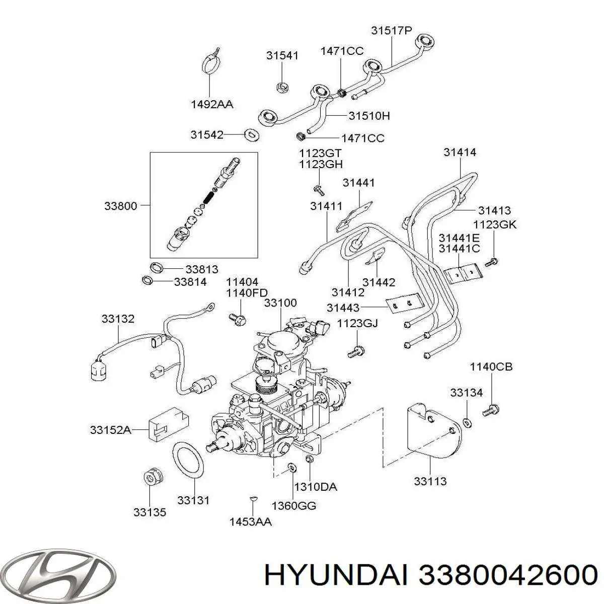  Inyector de combustible para KIA Pregio TB