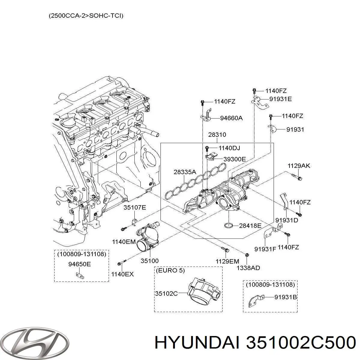  Cuerpo de mariposa completo para Hyundai H-1 STAREX TQ