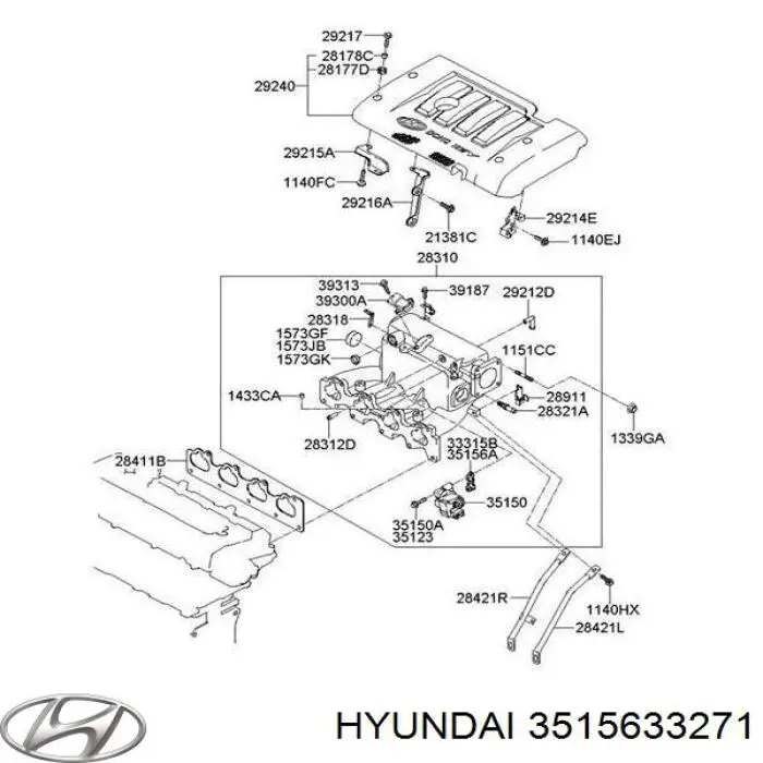  Junta De Valvula De Raleti (Regulador) para KIA Sorento XM