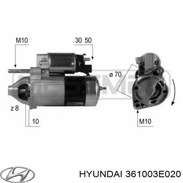 361003E100 KAP motor de arranque