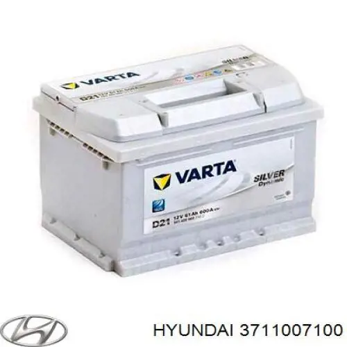 3711007100 Hyundai/Kia batería de arranque