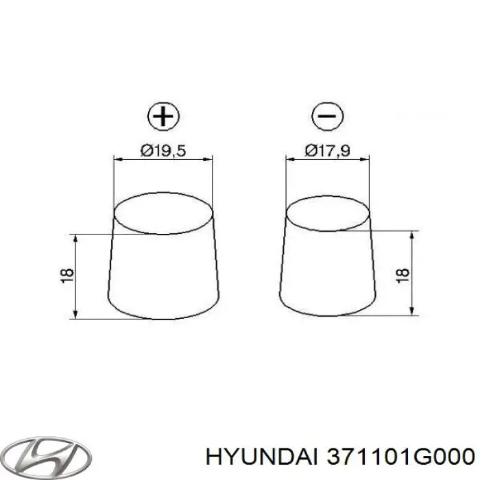 371101G000 Hyundai/Kia batería de arranque