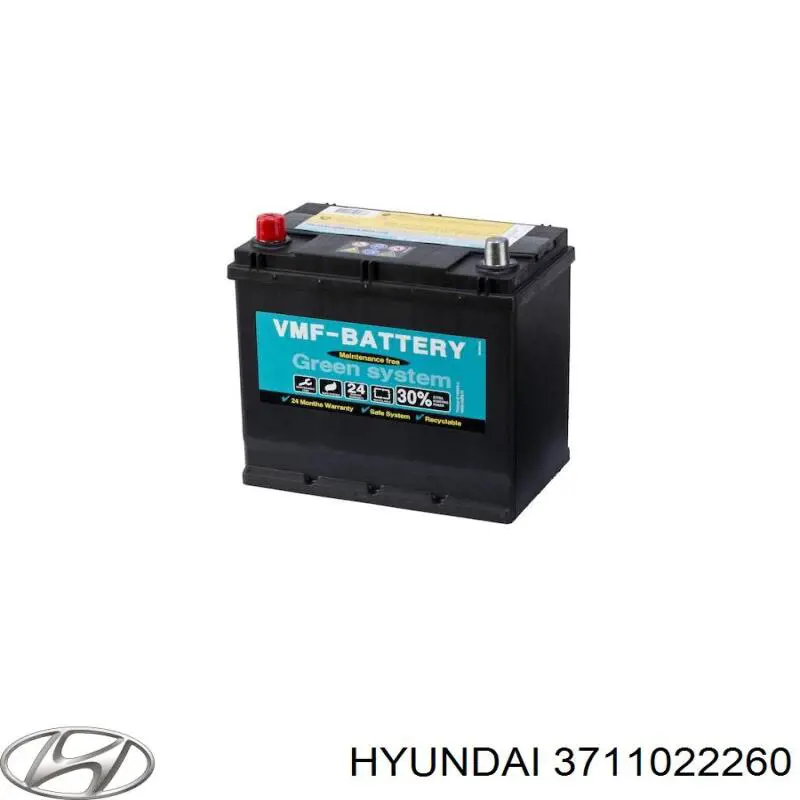 3711022260 Hyundai/Kia batería de arranque