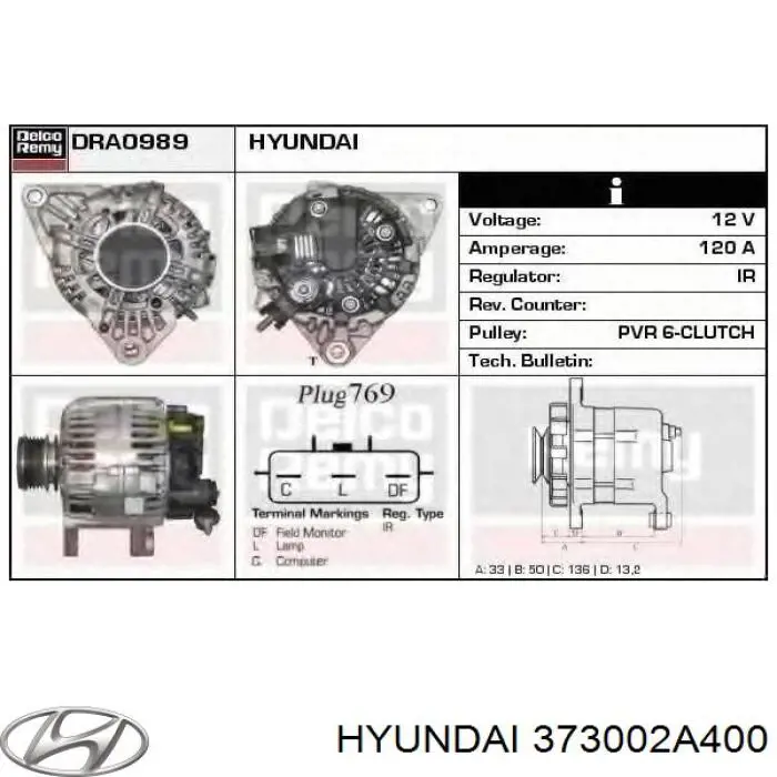 A3543S AS/Auto Storm alternador