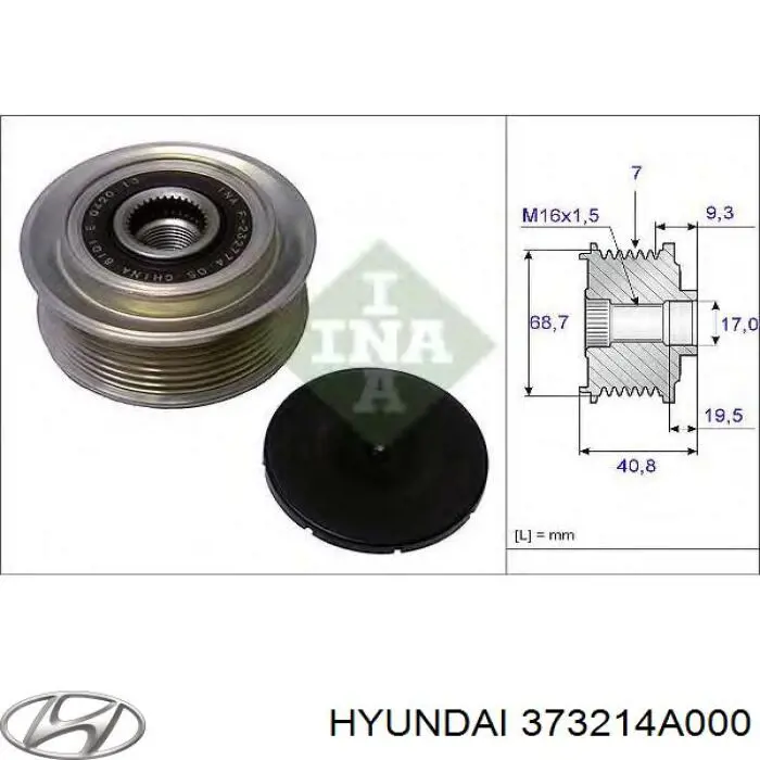 373214A000 Hyundai/Kia poleas juego de piezas