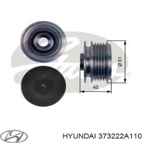 373222A110 Hyundai/Kia poleas juego de piezas