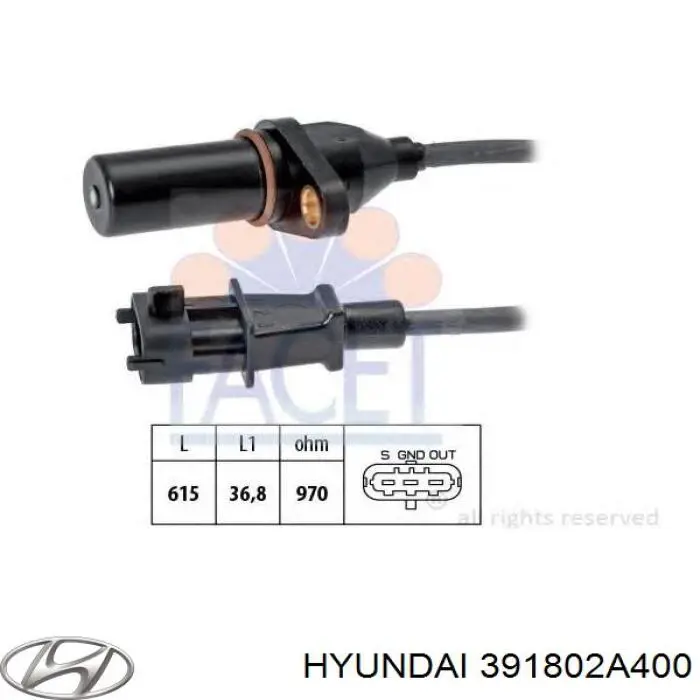  Sensor de posición del cigüeñal para Hyundai I10 PA