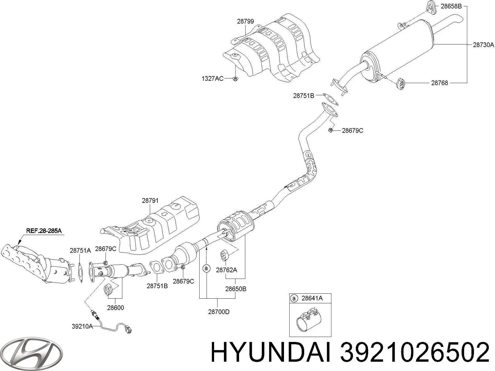 3921026502 Hyundai/Kia sonda lambda