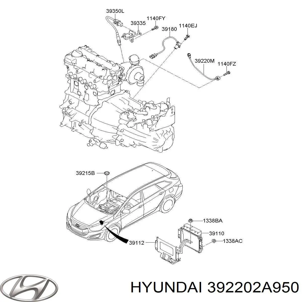  Sensor de temperatura, gas de escape, antes de turbina para KIA Carens 