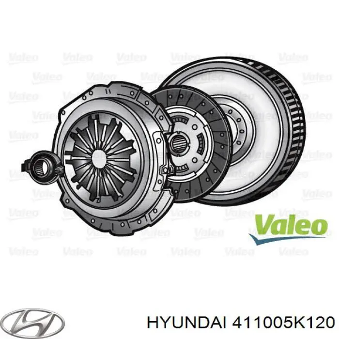 411005K120 Hyundai/Kia disco de embrague