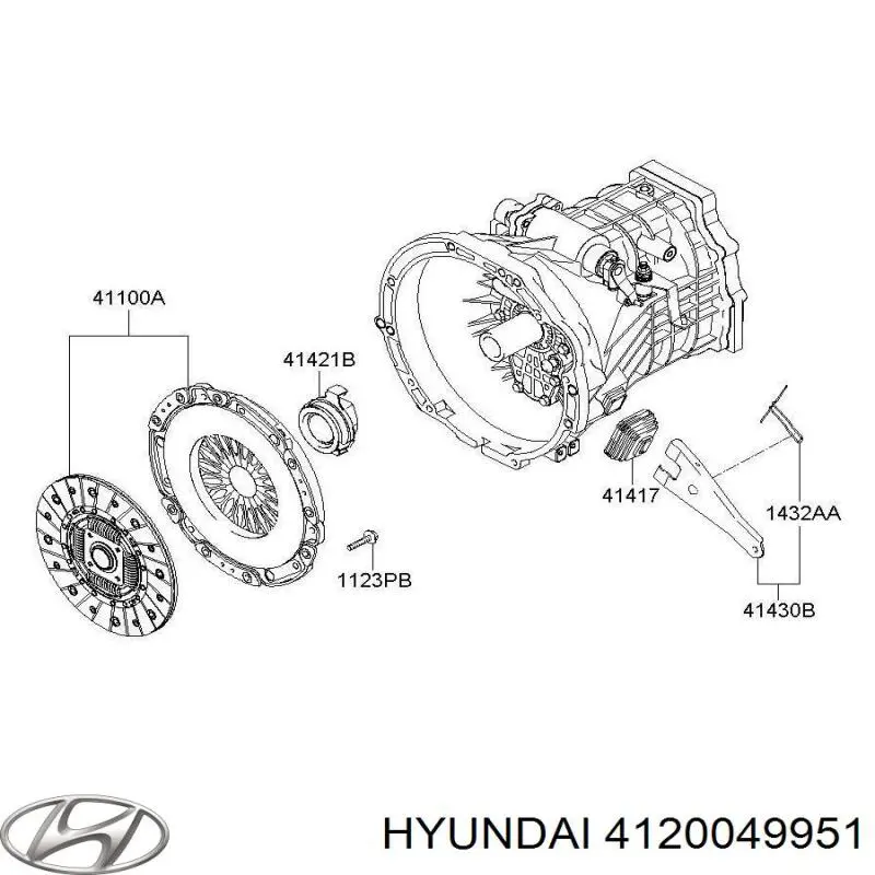 4120049951 Hyundai/Kia kit de embrague (3 partes)