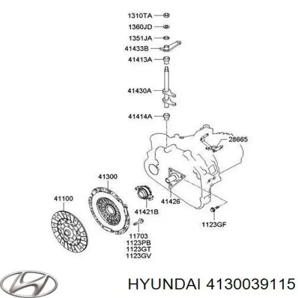 4130039115 Hyundai/Kia plato de presión del embrague