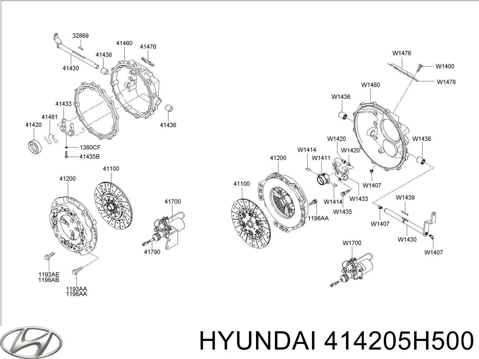 414205H500 Hyundai/Kia cojinete de desembrague