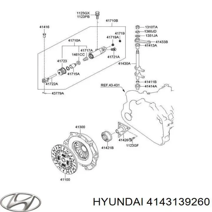  Horquilla de desembrague, embrague para Hyundai Tucson 1 