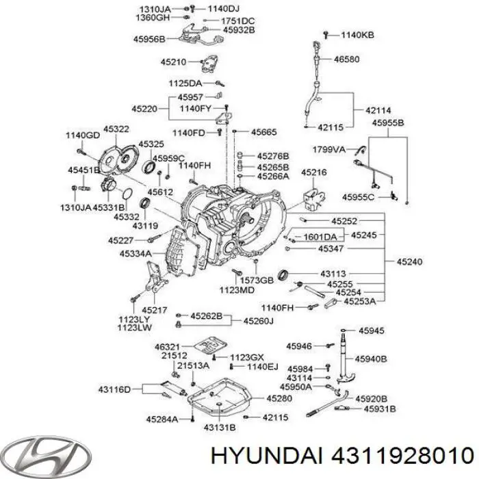  Anillo retén de semieje, eje delantero, derecho para Hyundai Accent 