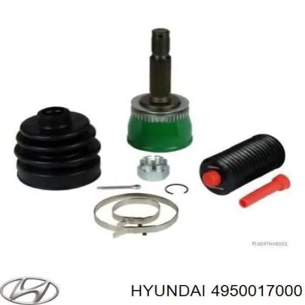 4950017000 Hyundai/Kia árbol de transmisión delantero izquierdo