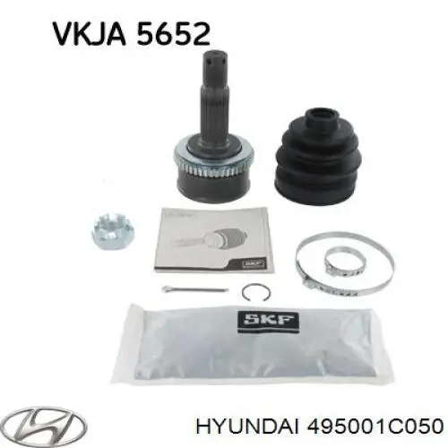 495001C050 Hyundai/Kia árbol de transmisión delantero izquierdo