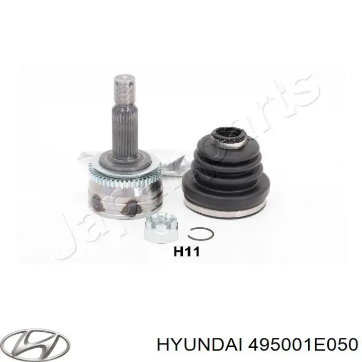 495001E050 Hyundai/Kia árbol de transmisión delantero derecho