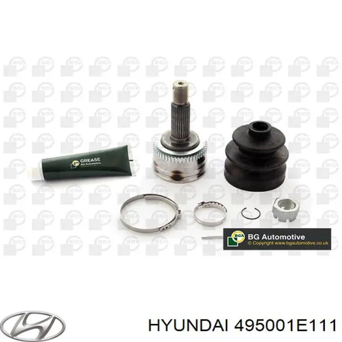 495001E111 Hyundai/Kia árbol de transmisión delantero izquierdo