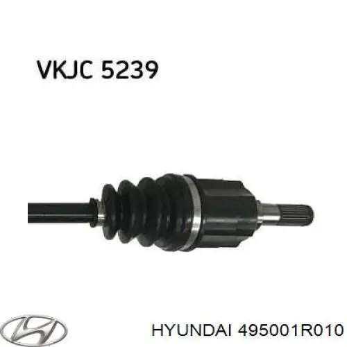 495001R010 Hyundai/Kia árbol de transmisión delantero izquierdo