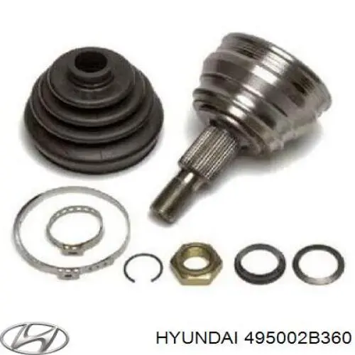 495002B360 Hyundai/Kia árbol de transmisión delantero izquierdo