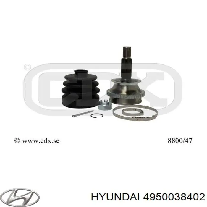 4950038442 Hyundai/Kia árbol de transmisión delantero izquierdo