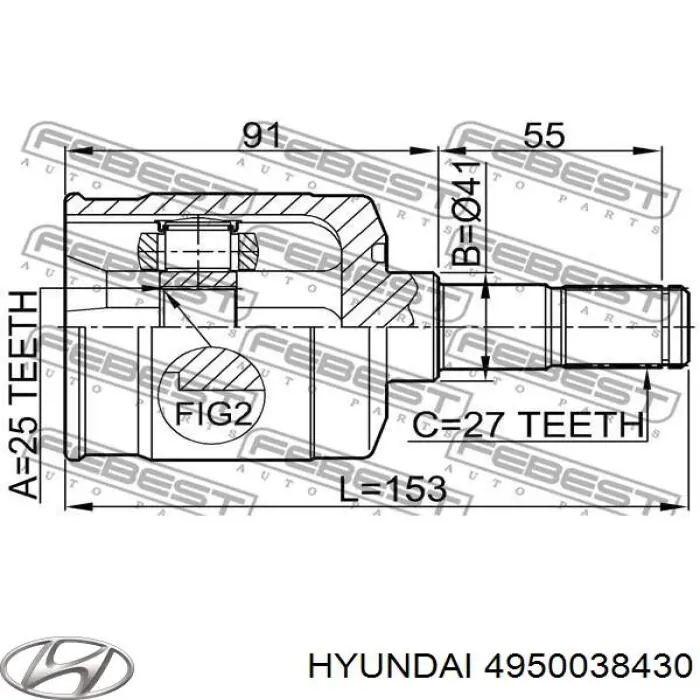 4950038430 Hyundai/Kia 