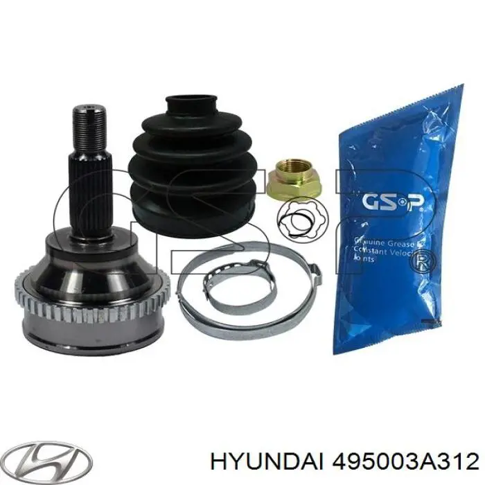 495003A312 Hyundai/Kia árbol de transmisión delantero izquierdo