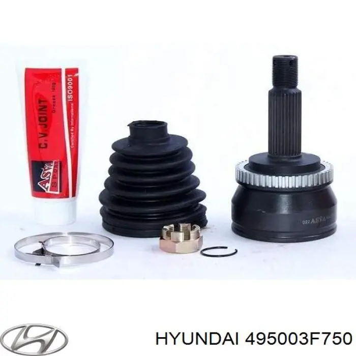 495003F750 Hyundai/Kia árbol de transmisión delantero derecho