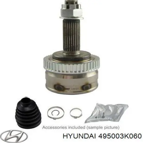 495003K060 Hyundai/Kia árbol de transmisión delantero derecho