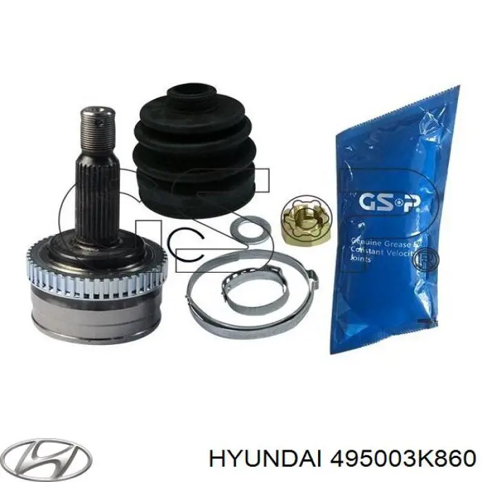 495003K860 Hyundai/Kia árbol de transmisión delantero derecho