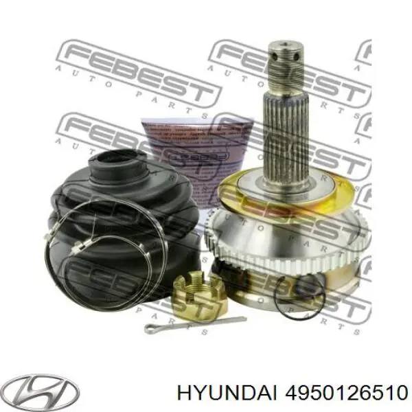 4950126510 Hyundai/Kia árbol de transmisión delantero izquierdo