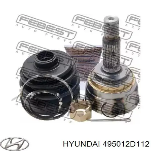 495012D112 Hyundai/Kia árbol de transmisión delantero izquierdo