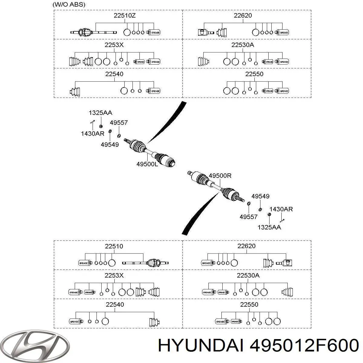  Árbol de transmisión delantero izquierdo para KIA Cerato LD