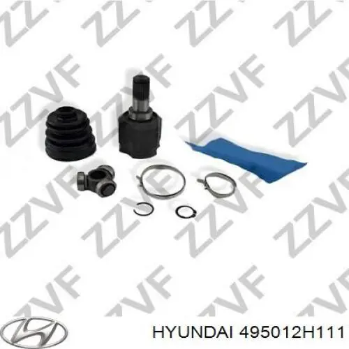 495012H111 Hyundai/Kia árbol de transmisión delantero izquierdo