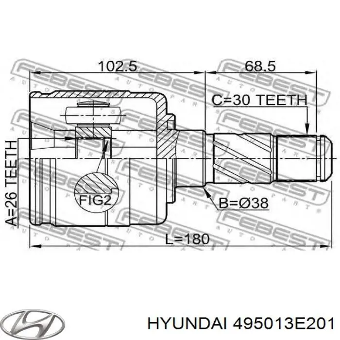  Árbol de transmisión delantero izquierdo para KIA Sorento JC