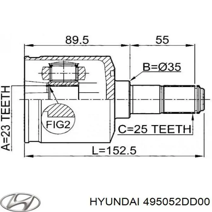 495052DD00 Hyundai/Kia 