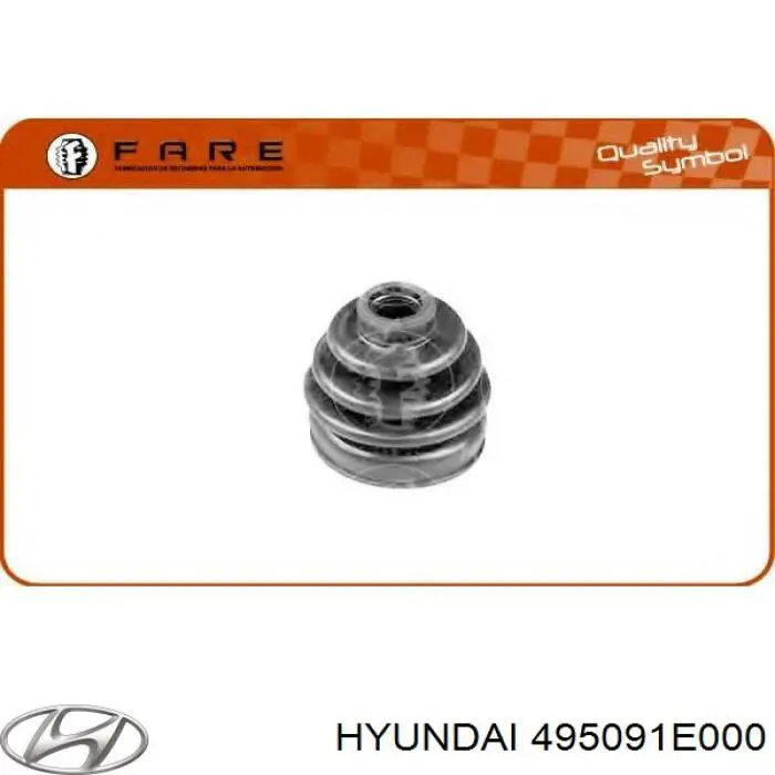 495091E000 Hyundai/Kia fuelle, árbol de transmisión delantero exterior