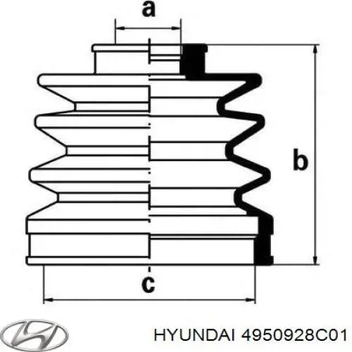 4950928C01 Hyundai/Kia fuelle, árbol de transmisión delantero interior