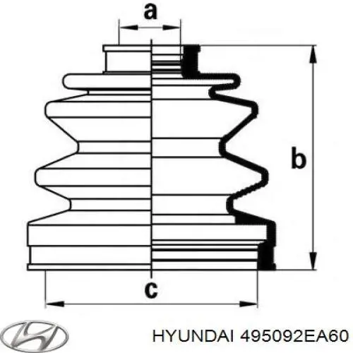  Fuelle, árbol de transmisión trasero exterior para Hyundai Tucson 1 