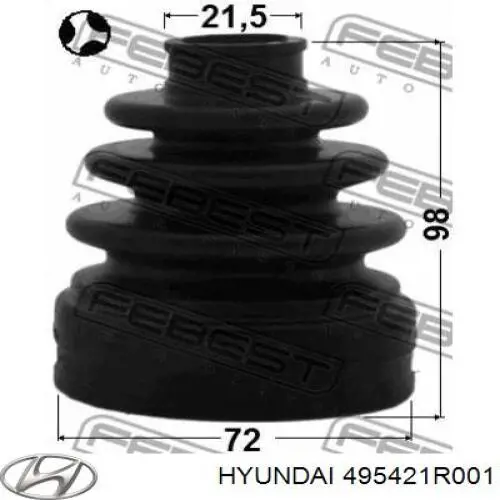 495421R001 Hyundai/Kia fuelle, árbol de transmisión delantero interior