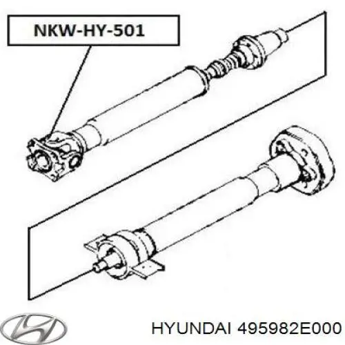 495982E000 Hyundai/Kia cruceta de árbol de cardán trasero