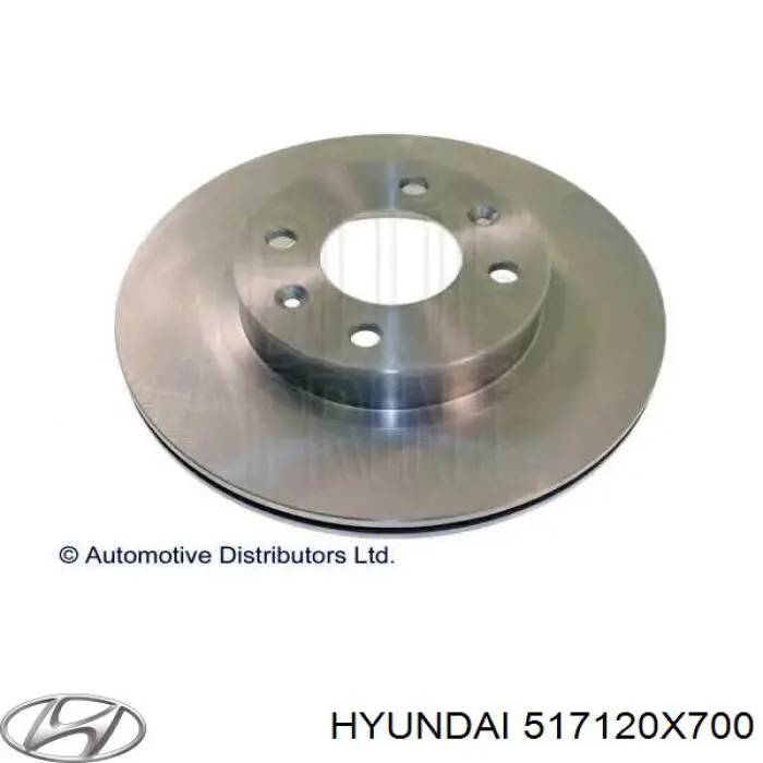 517120X700 Hyundai/Kia freno de disco delantero